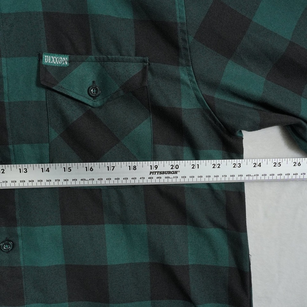 Dixxon Flannel Co Evergreen Green Black Buffalo Plaid D-Tech Shirt Mens Large - Picture 5 of 8